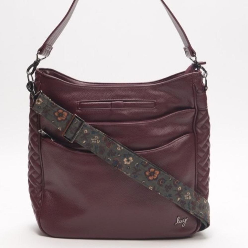 Lug Classic Vegan Leather Messenger w/Crossbody Strap  2 Straps